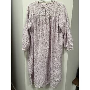 High‎ Sierra Vintage Night Gown Long Size Small Flannel Floral